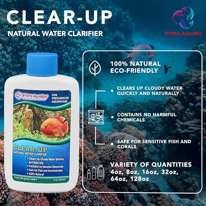 DrTim's Aquatics Clear Up Natural Water Clarifier, Freshwater 4 oz