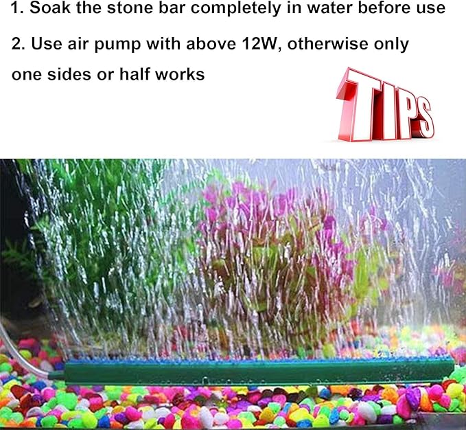 Air Stone Bar, Aquarium Aerator Bubble Diffuser with Air Pump Accessories Set,Bubble Release for Hydroponic Growing,for Fish,Seafood,Aquatic Products