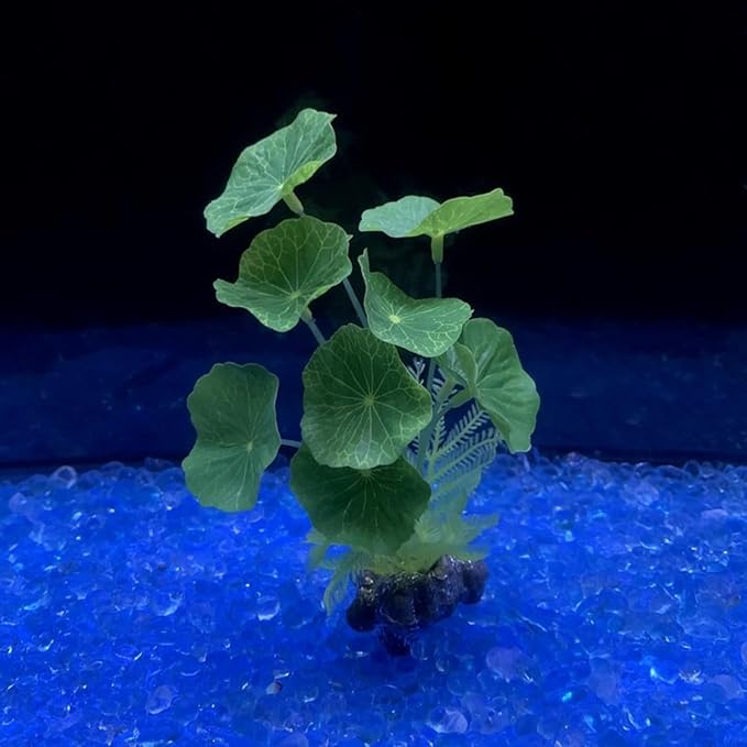 2 Piece Faux Fish Tank Betta Artificial Lotus Leaf Plants Large Soft Fake Plastic Aquarium Plants Silk Realistic Decorations