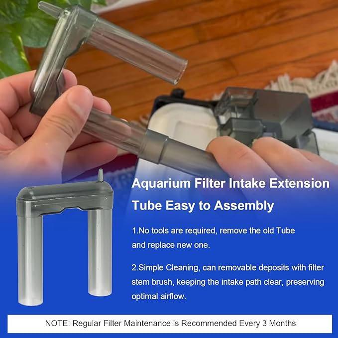 Aquarium Filter Intake Extension Tube, U Tube Compatibility with Aquaclear Power Filter 70 110, for Aquaclear Intake Tube Keeps Water Crystal Clear,Replacement Tube Aquarium Filter Accessories