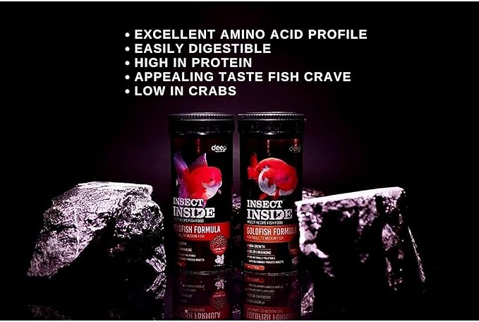 A.D.P. Deep Growth Fast & Jelly Enhancer 100 g. Goldfish Food Mini Sinking Pellet 1.5 mm, High Protein 45% Build Big Body & Color Enhancing Aquarium Baby Newborn Fry Tropical Fish Food