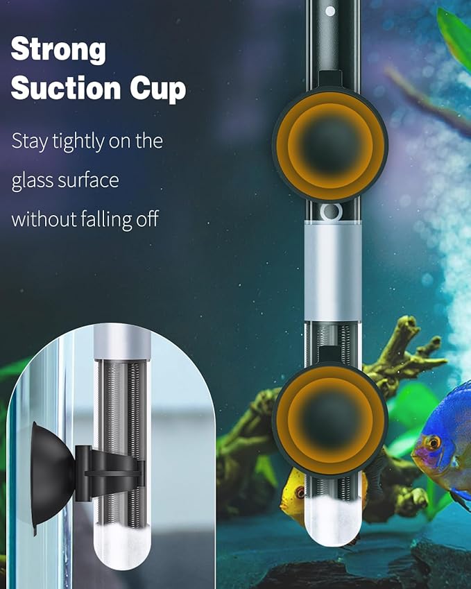 Pawfly Aquarium Heater Suction Cups Fish Tank Tube Light Sucker Holders 1.1 Inch Fixing Clips for Aquarium Heating Rod and Submersible Light (Not for Airline Tubing), 12 Pack