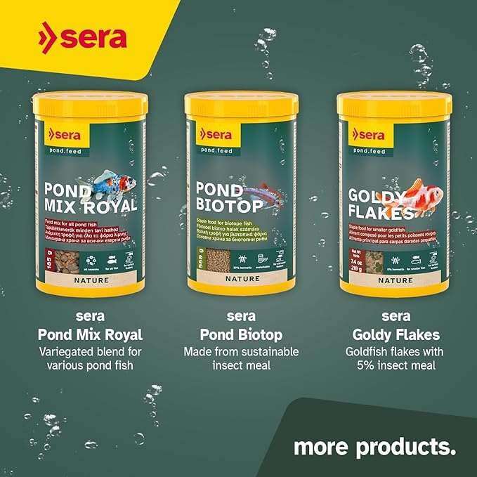 Sera Pond Flakes Fish Food 1.2 lb/3800 ml | Staple Food for Smaller Pond Fish | Rich in Vitamins & Minerals | Balanced Diet for Healthy & Active Fish | for e.g. Goldfish, bitterlings & Juvenile Fish