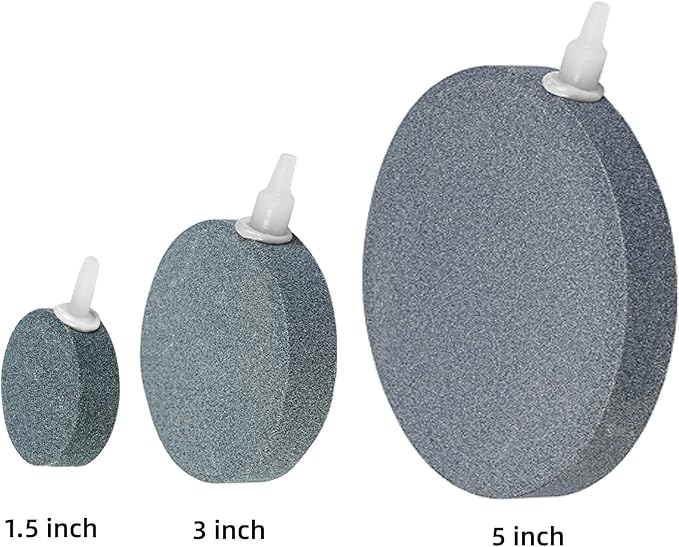 AQUANEAT Air Stone Disc, 4 Packs, Aerator Bubble Diffuser, Air Pump Accessories for Hydroponics, Aquarium Fish Tank, Ponds, DWC Reservoirs and Circulation System (3 inch)