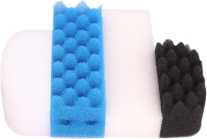 Compatible Value Pack Fit for Fluval 206 207 Filter (3X Polishing Pad, 2X Plain Foam, 1x Bio-Foam, 2X Bio Foam Max)
