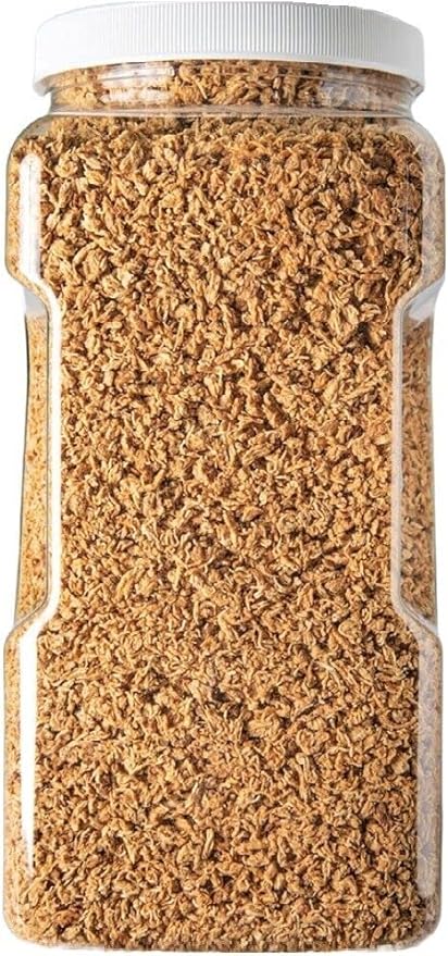 Mysis Shrimp-Freeze Dried Floating Small Mysis Shrimp for All Tropical Fish, Marine Fish, Baby Koi & Pond Fish, Baby Turtles…1-lb Lg Jar