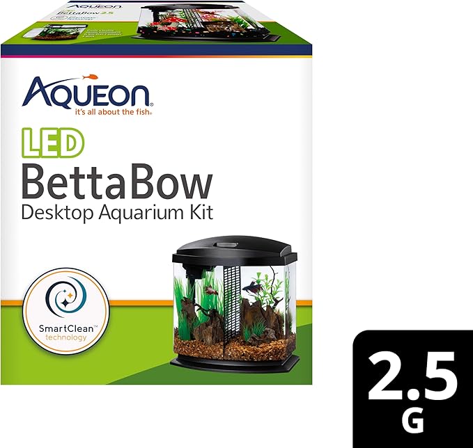 Aqueon 00800198: Aquarium Kit BettaBow Led Blk 2.5G