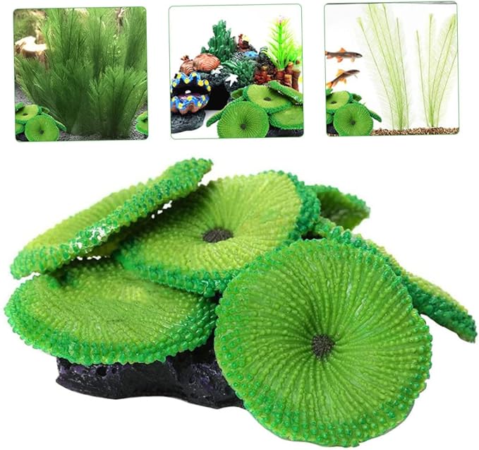 Fake Coral,Artificial Coral Fake Fish Tank Landscape Coral Aquarium Plants Ornament Decoration Green, Style 1