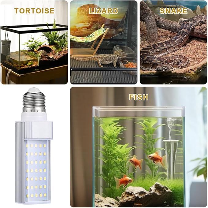 UEETEK 7w Aquarium Light Bulb for Fish Tanks and Aquariums for Plant Growth Fits and Tropical Aquariums Creates Ripple Effect