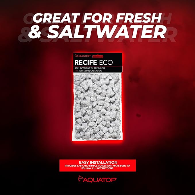 Aquatop Recife Eco Phosphate & Nitrate Media Cubes for Aquariums, 80 g – Optimize Water Quality – Fits Recife Eco Filters - Fresh and Saltwater