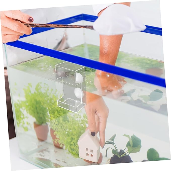 Kisangel Automatic Fish Feeder with Suction Cup Precision Controlled Aquarium Food Dispenser High Capacity Sinking Design for Clean Aquariums Compatible with Various Fish Tank