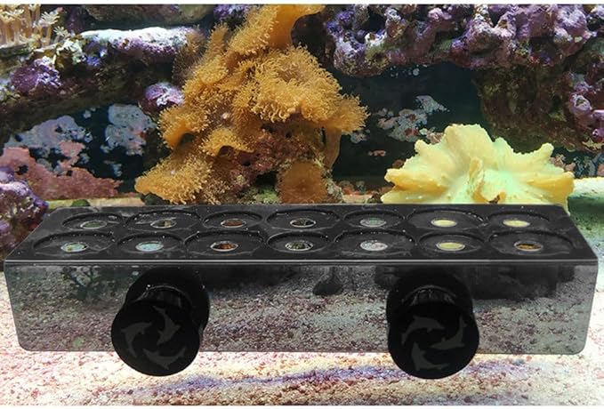 Flipper Magnetic Frag Station Aquarium Rack with Removeable Shelf for Aquatic Coral Reefs - Holds 14 Frags - Black