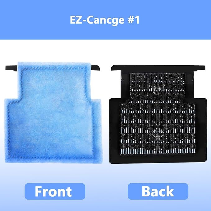 12 Pcs Aquarium Filter Cartridge,Compatible with Aqua-Tech 5-15 Gallon Power Filters- Fish Tank Filter Replacement for EZ-Change #1
