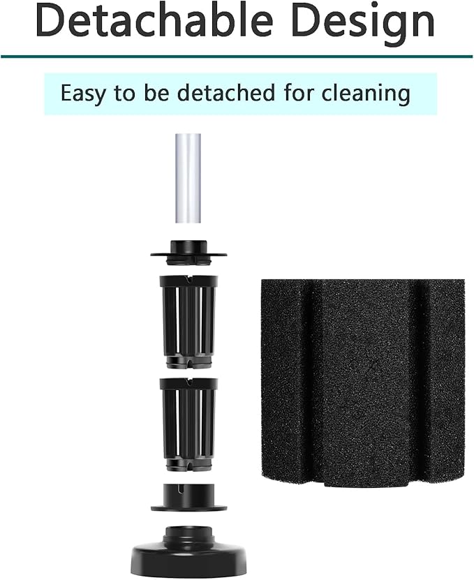 AQUANEAT Aquarium Bio Sponge Filter Breeding Fry Betta Shrimp Nano Fish Tank, 3pcs (Large up to 60Gal)