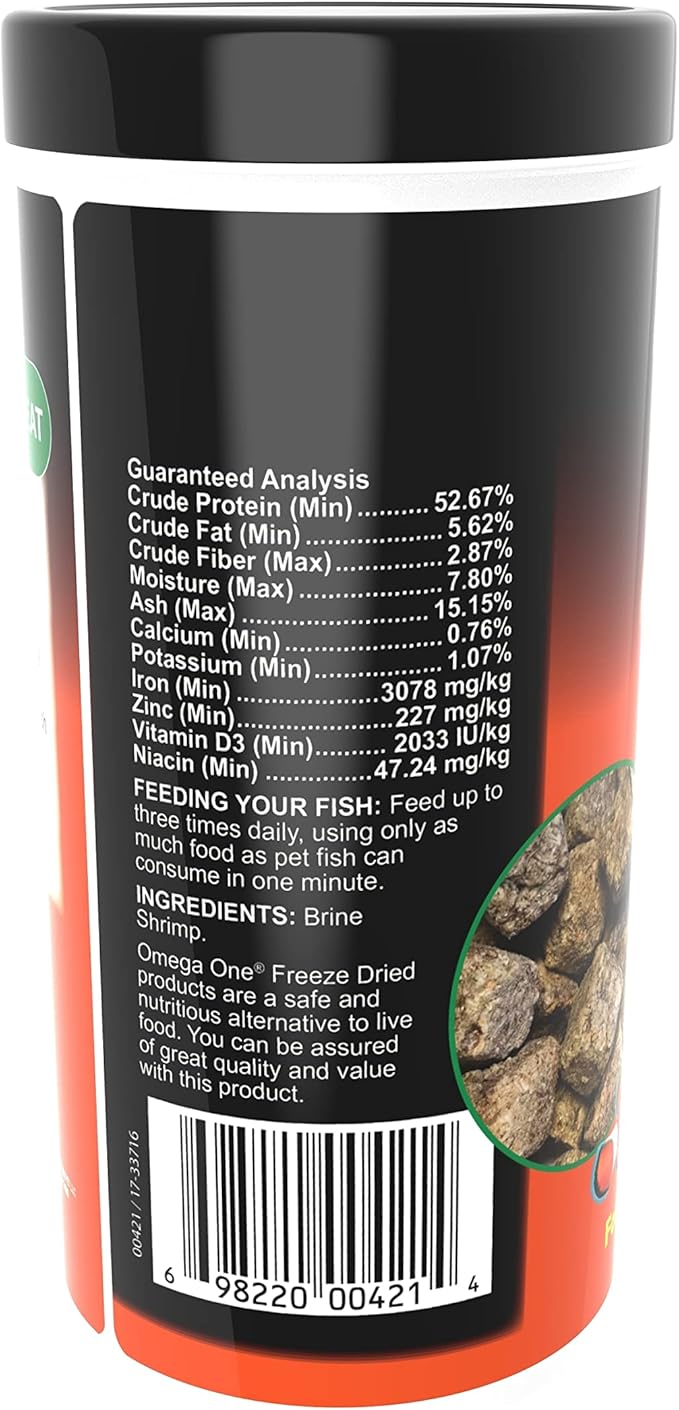 Omega One Freeze Dried Brine Shrimp, 1.28 oz