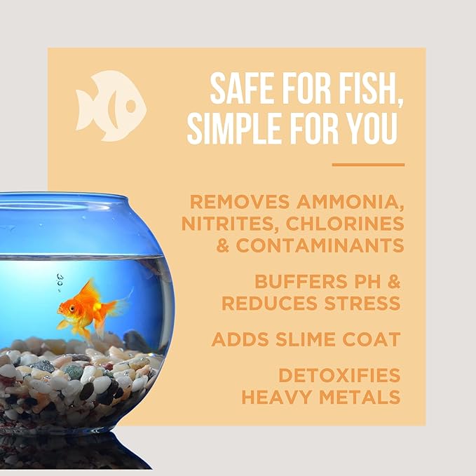 Aquarium Water Conditioner - All-in-1 Fish Tank Dechlorinator - Removes Ammonia, Nitrite, Chlorine & Chloramine, Detoxifies Heavy Metals - Freshwater & Saltwater - Treats 240 Gallons (4 fl oz)
