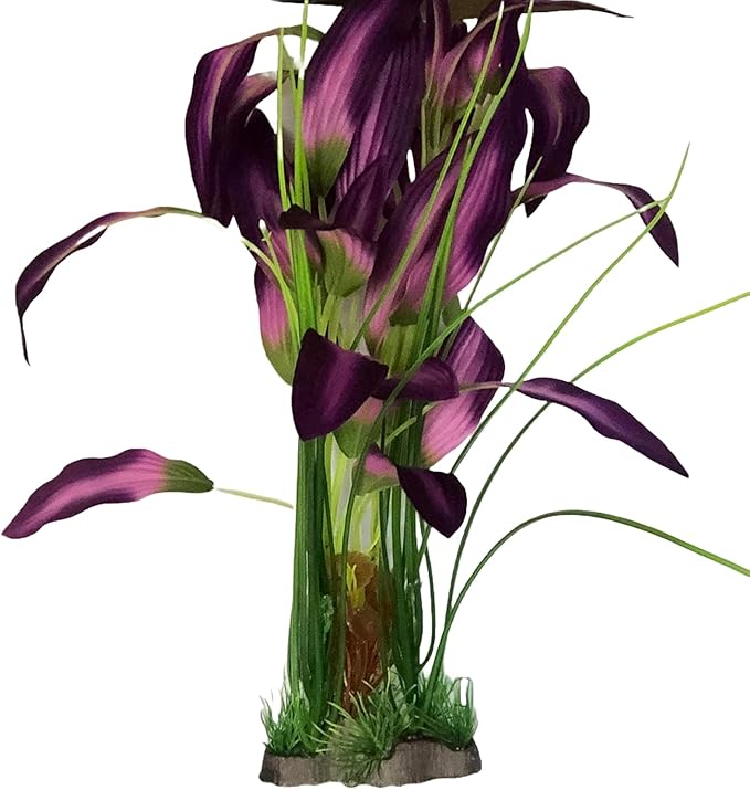 Top Fin Underwater World Purple Silk 18" Plastic Plant