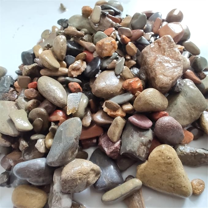 Room Decoration 100g Natural Stream Sand Aquarium Substrate Landscaping Decorative Small Stones Fish Tank Aquarium Decoration Stone(Color:5-30mm)