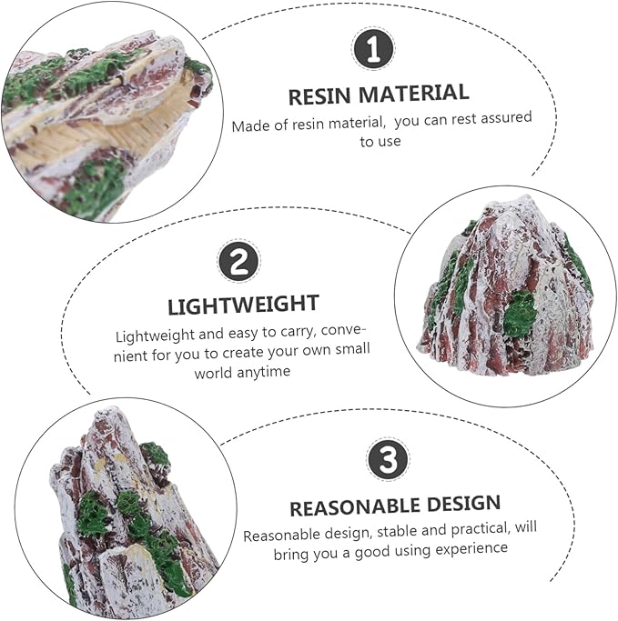 Levemolo 12pcs Bonsai Model Rockery Decor Lightweight Resin Landscape Accessories for Micro Landscapes Sand Tables Aquariums and Home Decor