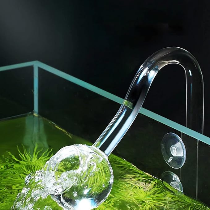 Poppy Pipe Glass Inflow Outflow Set Aquatic U Shape Inflow Pipe Set for Aquarium Planted Tank Filter 13mm for 12/16mm(1/2" ID) Tubing