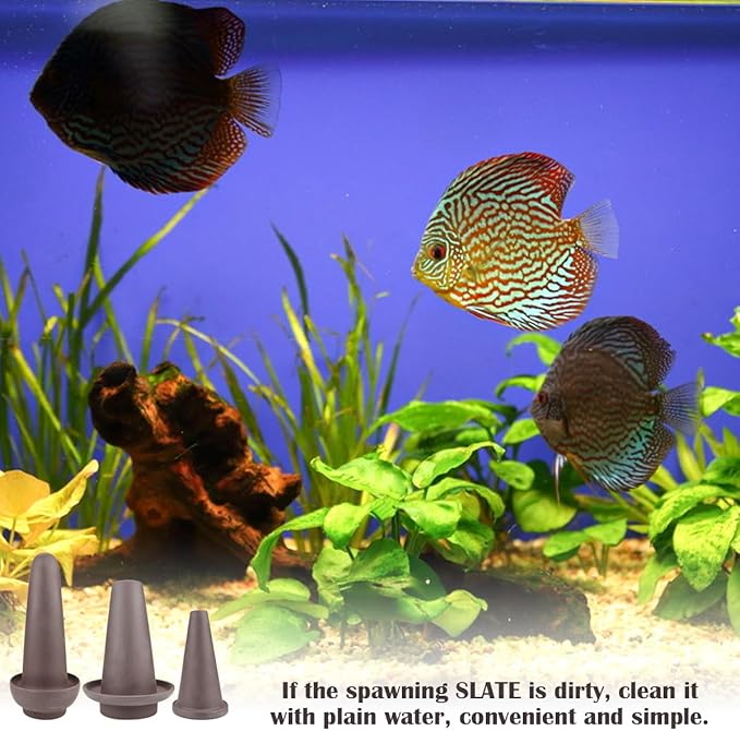 Sand Fish Breeding Cones Cave, Ceramic Spawning Breed Cone Spawning Slates Fish Tank Spawning Breed Cone for Discus Angelfish (Medium)