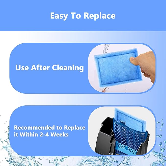 16 Pcs Aquarium Filter Cartridge Compatible with Aqua-Tech 20-40 & 30-60 Gallon Power Filters,Fish Tank Filter Replacement fit for AquaTech EZ-Change #3