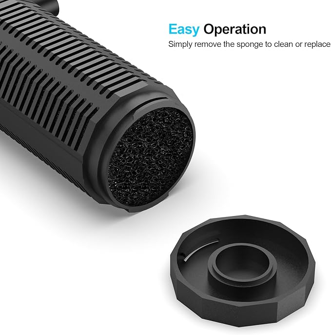 Aquarium Internal Filter for 30~100 Gallons - Ultra-Quiet Fish Tank Filters 400GPH Submersible Power Pump Filter with Biochemical Filtration Air Supply Water Clean (18W Filter)