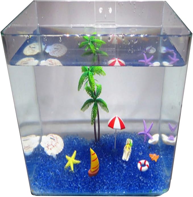 2 Pounds Landscape Glass Pebble Gravel Sand Fit for Aquariums Succulent Plants Terrarium Landscape, Natural Blue
