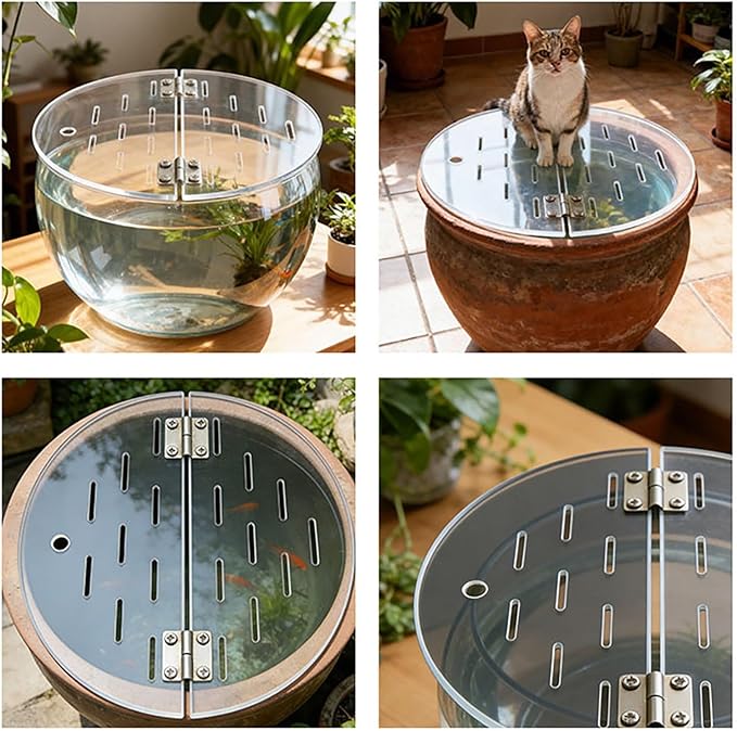 Betta Fish Tank Lid, Ventilated Fish Tank Hood Cover, Custom Escape Proof Aquarium Lid, Tank Cover with Vent Port(D-85cm/33.46in)