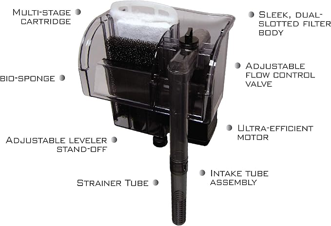 EA Performance Hang-On Power Filter - for Aquariums up to 10 GAL - NOT Made in CH!NA