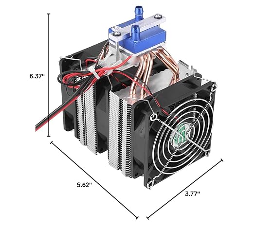 Semiconductor Cooler DC 12V Thermoelectric Cooler Semiconductor Refrigeration Water Chiller Cooling Device for Fish (120W Electroniccomponentfan (180W (Suitable for 40L Fish