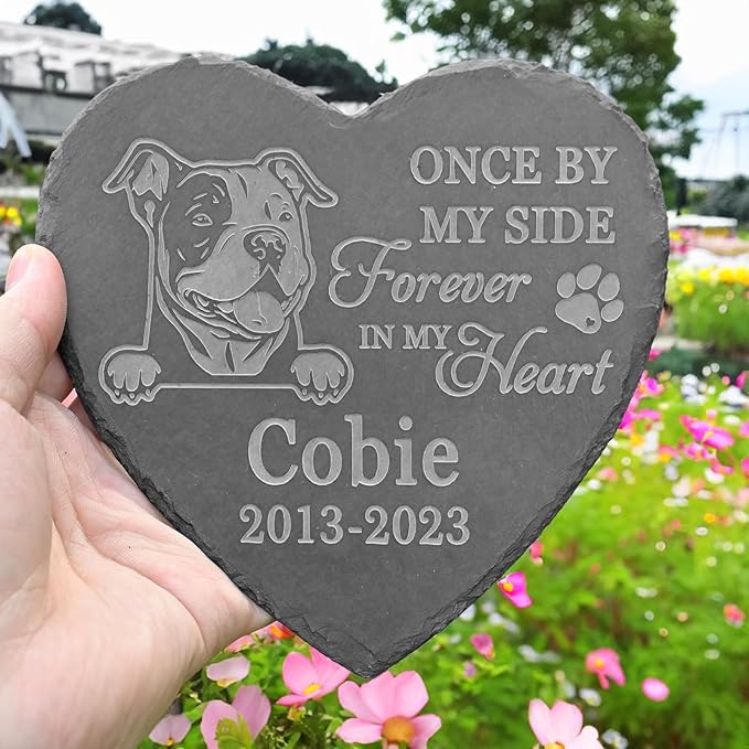 American Bully Memorial Garden Stone, American Bully Headstone, American Bully Grave Markers, American Bully Cemetery Decorations, American Bully Tombstone