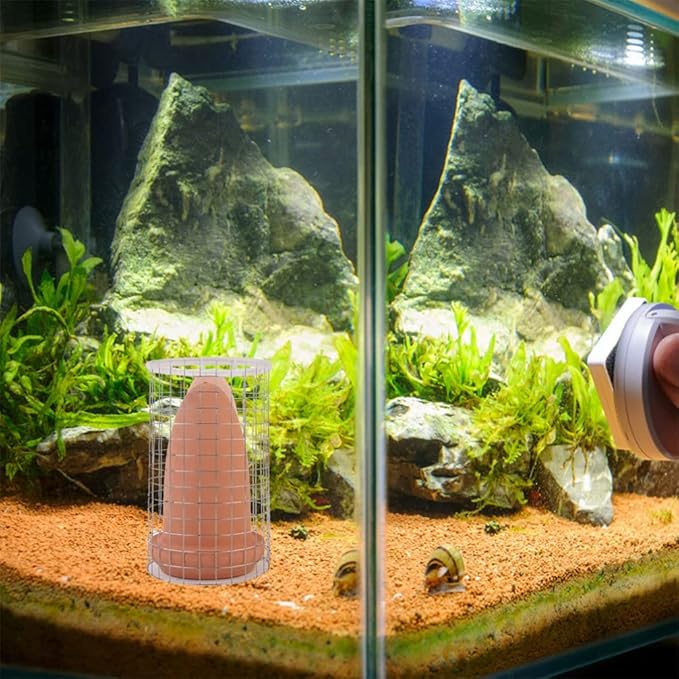 Fish Fish Breeding Cone Spawning Slates Ceramic Discus Angel Reeding Cones Cave Bucket with Isolate Net for Aquarium Landscape Tank Breeding Cage