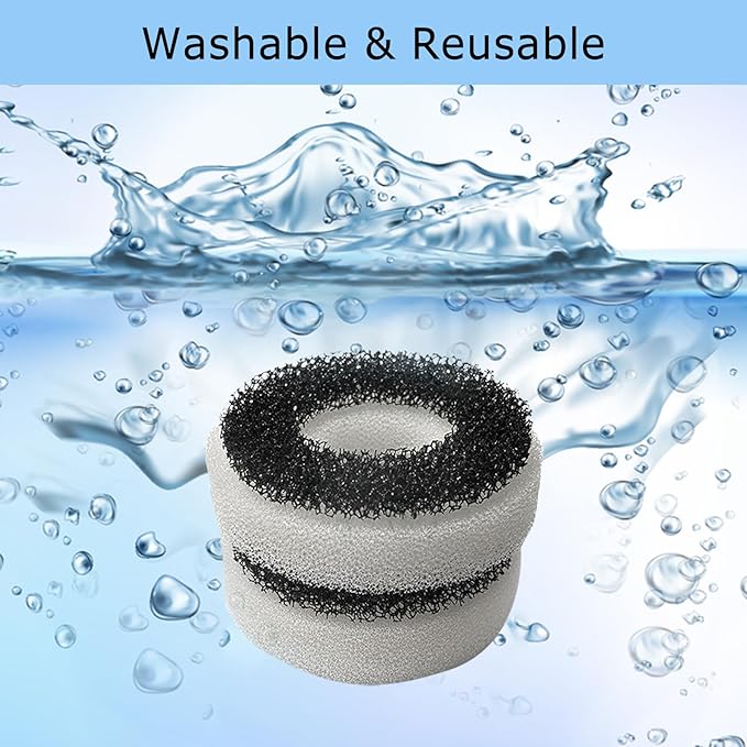 Compatible Replacement Set for Biorb Filter - Carbon Rings, Foam, Air Stone & Cleaner Pad (6 Foam Pieces, 3 air Stones, 1 pad)