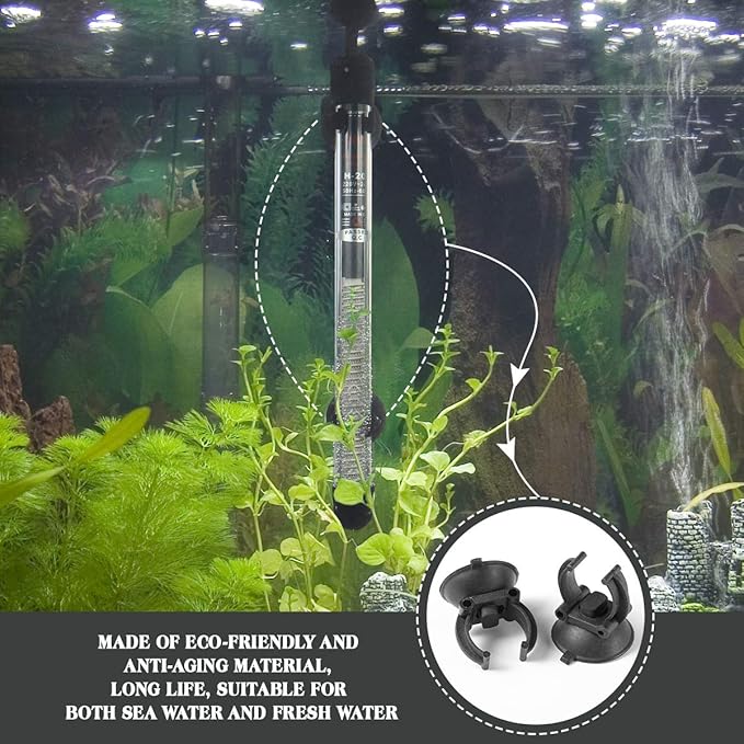 POPETPOP 10Pcs Aquarium Sucker Cup for Air Line Pipe Wire Holder (Black)
