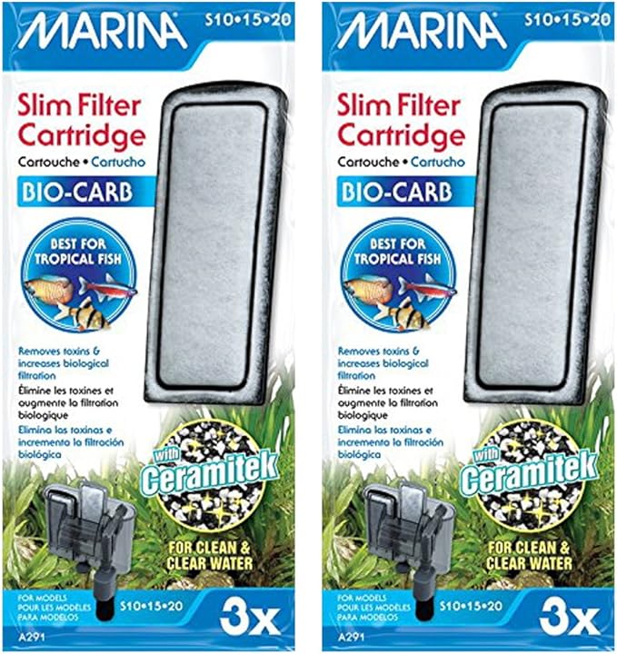 Marina Slim Filter Carbon Plus Ceramic Cartridge (6-Count)