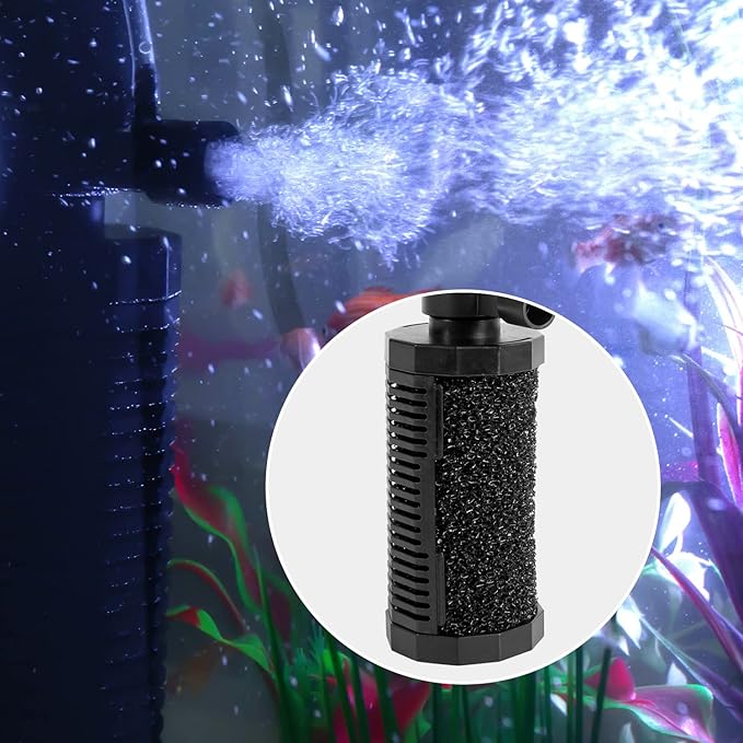 Yaubay 2PCS Internal Filter Sponge Foam, Aquarium Bio Sponge Rolls of Fish Tank Filter Accessories 4.5" x 2" (2Pcs Sponge)