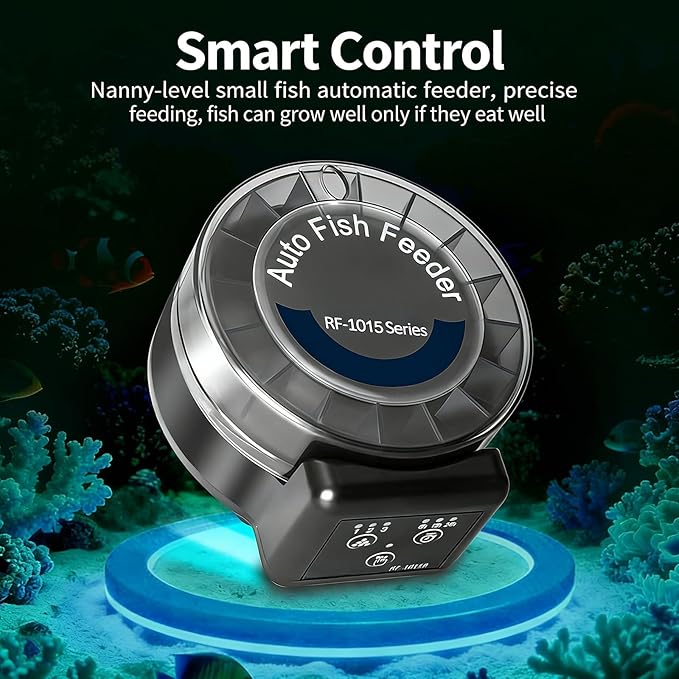 Automatic Fish Feeder for Aquariums with 15 Compartments Portion Control and Auto Programming for Fish F