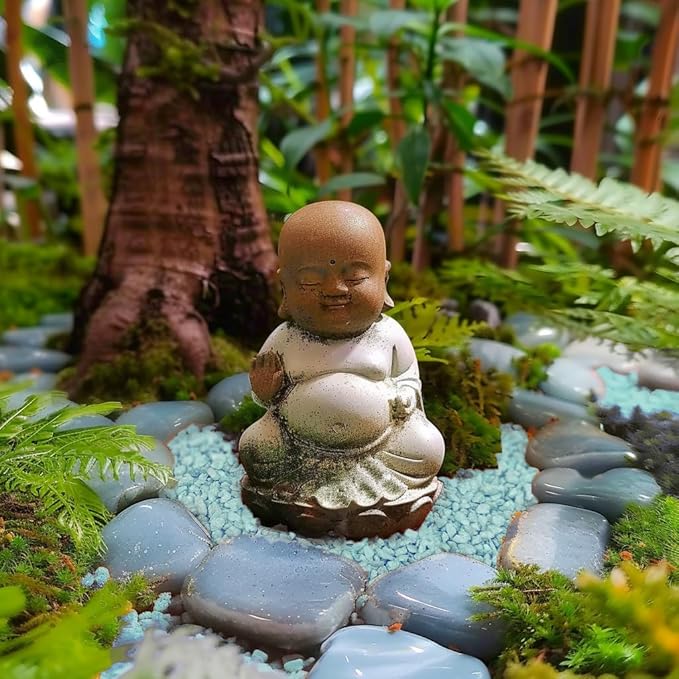 HappyFiller Succulent and Cacus Gravels,3-5mm,Fairy Garden Mini Rocks,Aquarium Fishbowl Decor Pebbles,Indoor Plants Topper Dressing Small Stones,0.88 LB,Blue