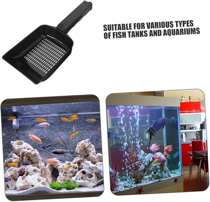 POPETPOP 2pcs Aquarium Sand Shovel Multi-Function Gravel Scoop for Fish Tank Cleaning Substrate Tool for Sand Removal Freshwater Aquariums