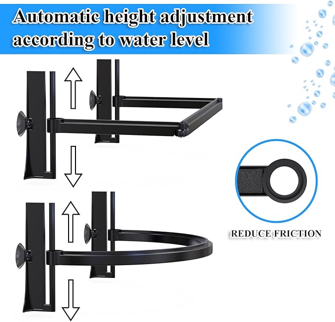 Floating Plant Corral for Aquarium, Fish Tank Accessories to Separate Floating Plants, Automatically Adjusts Height with Water Level, Suitable for All Floating Plants and All Aquariums (Style 3)