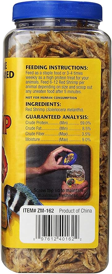 Zoo Med Large Sun-Dried Red Shrimp 5 oz - Pack of 3