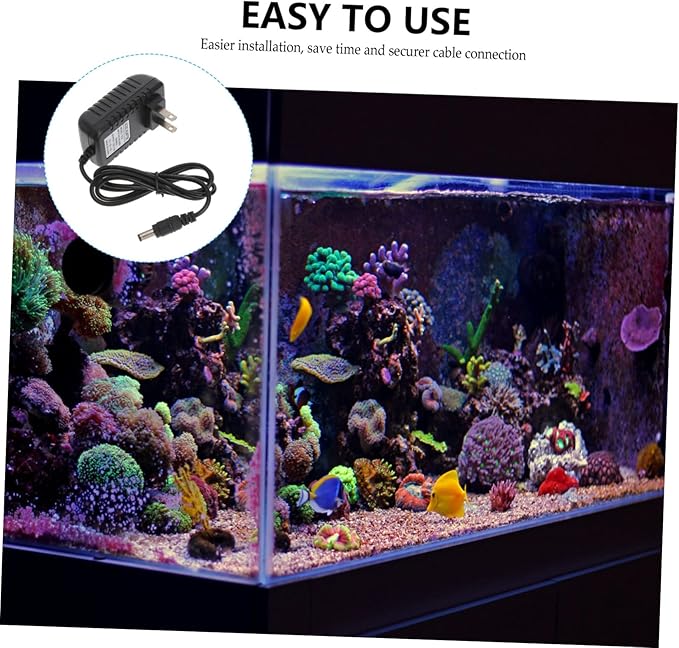Cord to Attach to Fish Tank Suction Lights for Fish Tanks Top Fin Fish Tank Light Cord Aquarium Power Strip Fish Tank Strip Light Plug Power Supply 12v1a Led Jellyfish Lamp