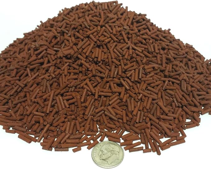 Bloodworm 3/64" x 1/4" Sinking Micro Sticks for Discus, Cichlids, Carnivores, Plecos, Catfish, Shrimp, Snails, All Community Tropical Fish...1/4-lb