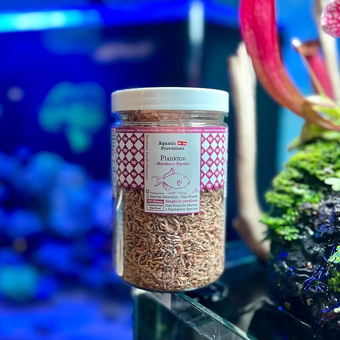 Aquatic Provisions Northern Pacific Plankton High Protein Freeze Dried Floating Fish Food 4 oz