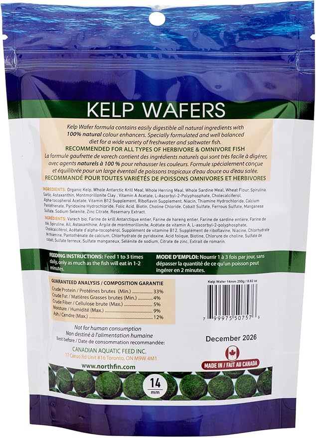 Northfin Fish Food Kelp Wafers 14mm (250g)