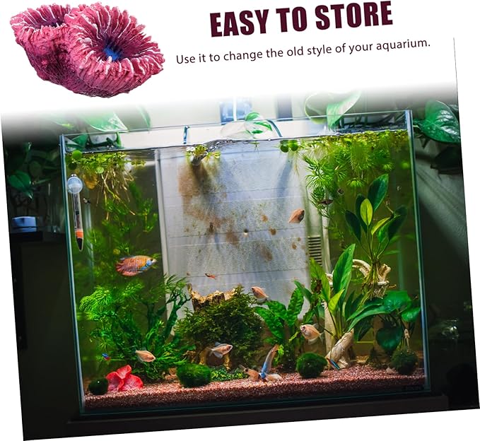 Angoily Simulated Coral Landscaping Coral Ornaments Aquarium Fish Tank Decor Aquarium Large Decorations Ornaments for Tank Resin Small Fish Tank Turtle Tank