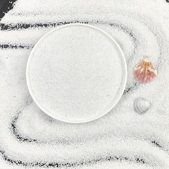 FANTIAN 10 lbs Aquarium Sand, 0.4-0.8 mm Aquarium Gravel for Fish Tank. Decorative White Sand for Fish Tank, Paintings, Plants Potted, Candle, Vase and Crafts