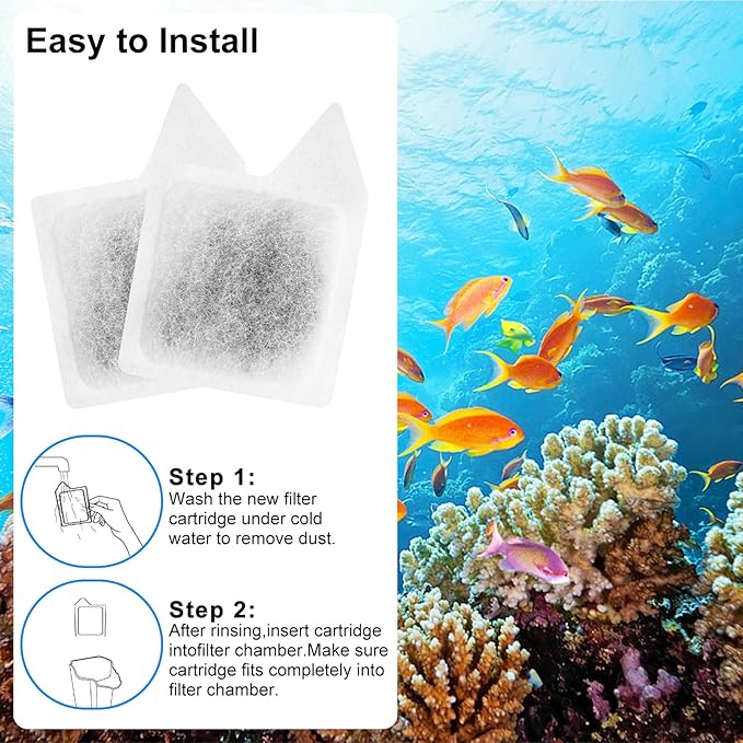 6 Pack XS Replacement Filter Cartridge for Tetra Whisper Extra Small Fish Tanks Filters, Extra Small Filter Cartridges Replacement for Aquarium Filter to 3 Gallons