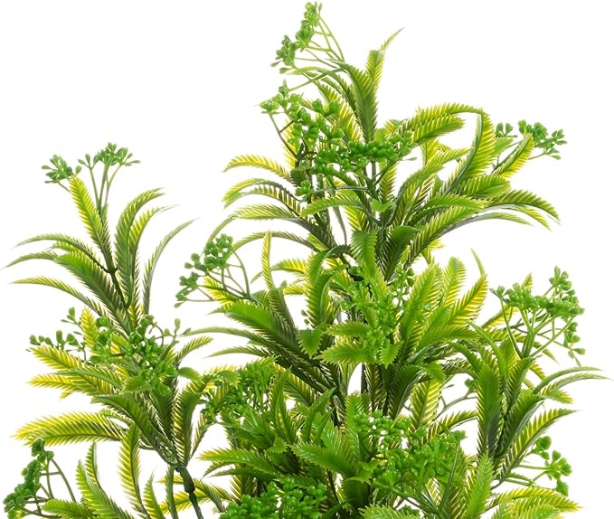 CNZ Aquarium Decor Fish Tank Decoration Ornament Artificial Plastic Plant Green, 11.8-inch
